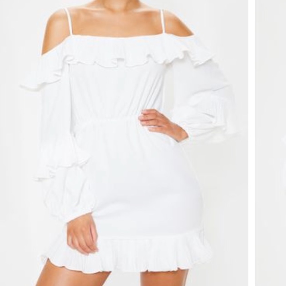 Pretty little thing Flute Sleeve Skater Dress